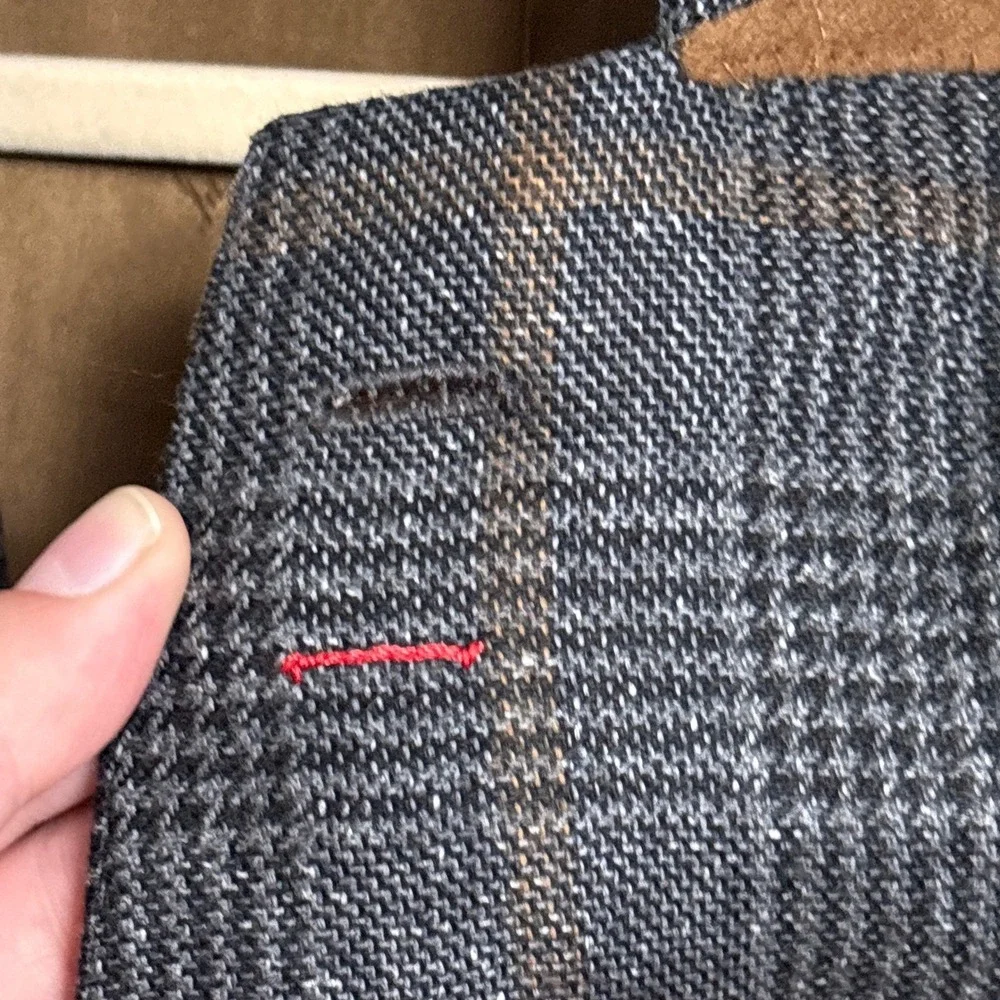 Isaia Sport Coat 44L Gray Glen Check Cashmere Silk Gregory Blazer 54 Italy